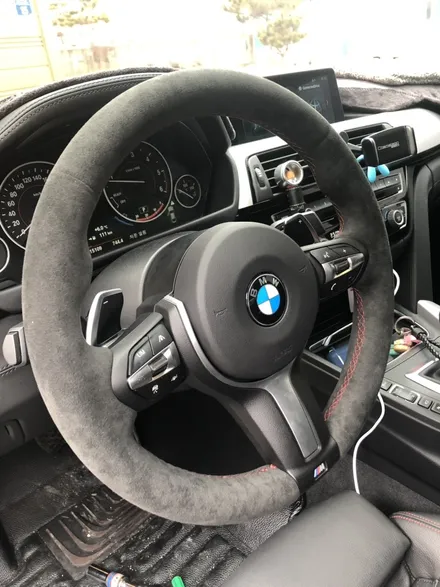 더핸들 bmw 420d f32 핸들샤무드@작업/핸들가죽교체/핸들복원/핸들튜닝/핸들알칸타라 / 남양주 별내면