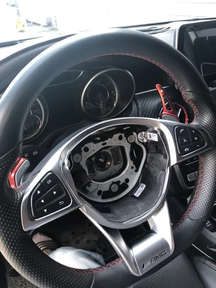 벤츠 a클래스 a43 amg 핸들가죽교체 작업^^ / 남양주 별내면