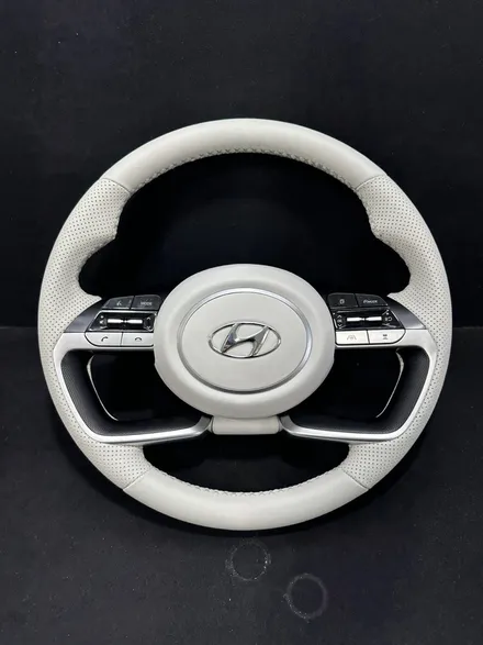 아반떼cn7핸들가죽교체 핸들가죽컬러변경 웜그레이 [더핸들] / 남양주 별내면