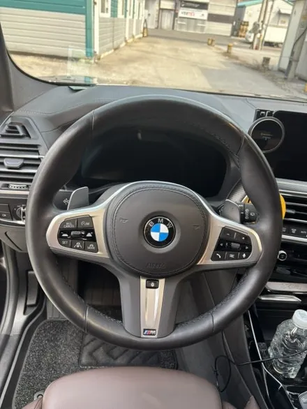 [더핸들] BMW X3 20i xDrive M스포츠 G01 핸들 가죽교체 복원 작업 (순정 스타일 검정 비건레더) / 남양주 별내면
