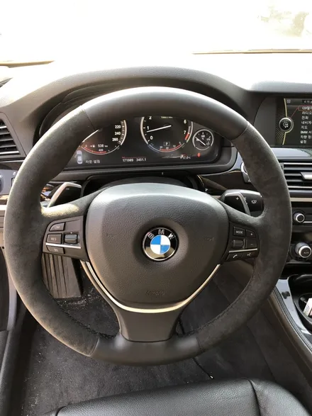 더핸들 bmw 528i f10 핸들가죽교체/핸들샤무드@ 작업 / 남양주 별내면