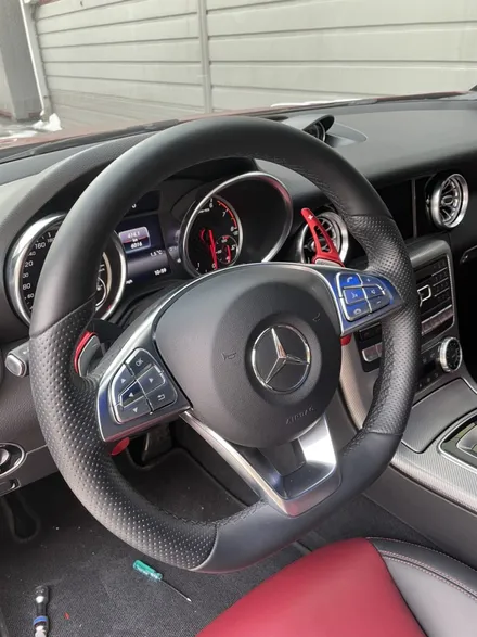 더핸들 벤츠 slc 43amg 핸들 알칸타라 작업 / 남양주 별내면