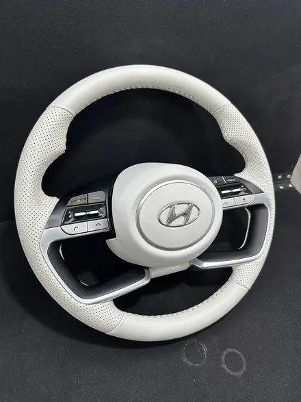 아반떼cn7핸들가죽교체 핸들가죽컬러변경 웜그레이 [더핸들] / 남양주 별내면