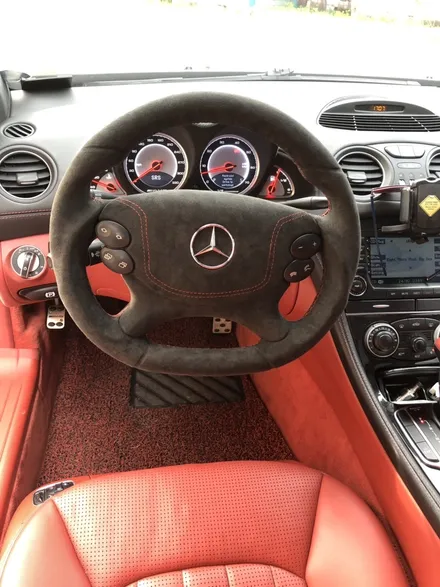 더핸들 벤츠 sl55amg R230 핸들샤무드@작업 / 남양주 별내면
