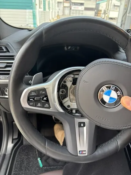 [더핸들] BMW X3 20i xDrive M스포츠 G01 핸들 가죽교체 복원 작업 (순정 스타일 검정 비건레더) / 남양주 별내면