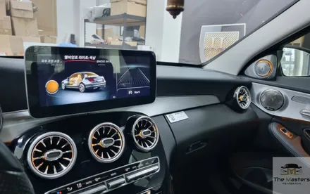W205 벤츠 C클래스 인테리어의 큰 변화!! 송풍구 엠비언트 / 3D 전동트위터 시공 / 창원, 마산, 진해