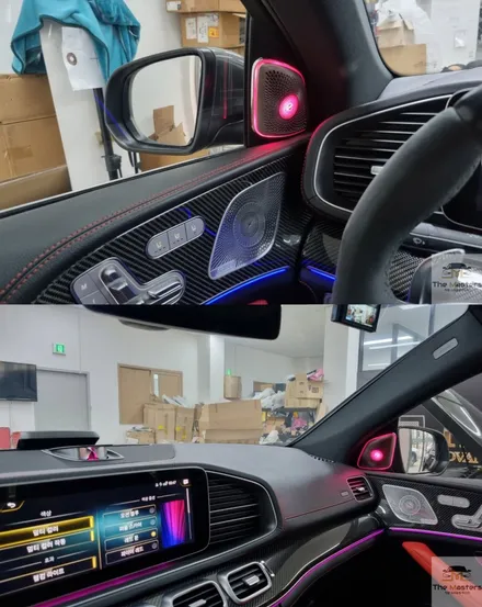 W167 벤츠 GLE 53AMG 실내 감성 튜닝!! 전동센터스피커 / 부메스터 트위터 앰비언트!! / 창원, 마산, 진해