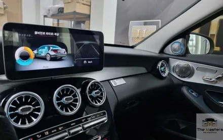 W205 벤츠 C클래스 인테리어의 큰 변화!! 송풍구 엠비언트 / 3D 전동트위터 시공 / 창원, 마산, 진해