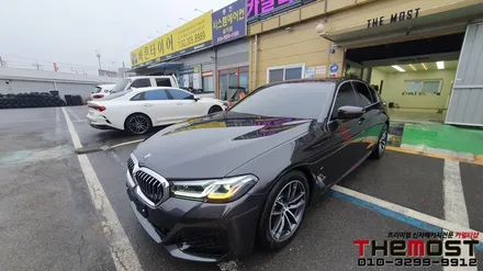 BMW 5시리즈 레인보우 i90블랙 비반사비금속 썬팅의 최강성능 서울 강서구 마포구 은평구 서대문구 수입차 썬팅 신차패키지 전문점 더모스트 / 고양, 일산, 파주, 은평