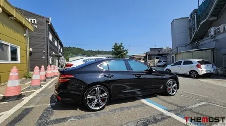 제네시스G70 은평구 신차패키지 썬팅 전문점 더모스트 레인보우VS100 썬팅 이제 V90 말고 프리미엄 VS100썬팅으로 시공 은평구 녹번동에서 맡겨주셨습니다 / 고양, 일산, 파주, 은평