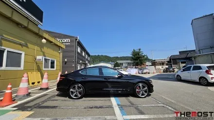 제네시스G70 은평구 신차패키지 썬팅 전문점 더모스트 레인보우VS100 썬팅 이제 V90 말고 프리미엄 VS100썬팅으로 시공 은평구 녹번동에서 맡겨주셨습니다 / 고양, 일산, 파주, 은평
