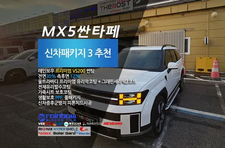 풀체인지 신형 싼타페MX5 더모스트 신차패키지 신차검수 레인보우VS200썬팅 유리막코팅 유리발수코팅 가죽코팅 PPF 인천 서구에서 맡겨주셨습니다 고양 일산 덕양구 신차패키지 / 고양, 일산, 파주, 은평