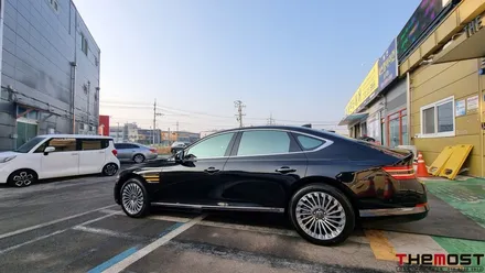 제네시스 G80E  G80전기차 신차검수부터 고급스러운 색감 글라스틴트 선셋 썬팅으로 완성한 더모스트 신차패키지 3 경기 의왕에서 일산 더모스트에 맡겨주셨습니다 / 고양, 일산, 파주, 은평