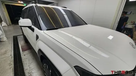 고양 덕양구 향동 싼타페MX5 더모스트 신차패키지 루마 버텍스900썬팅  신차검수 나노텍 유리막코팅 유리발수코팅 아이나비QXD1  덕양구 은평구 신차패키지 썬팅전문점 / 고양, 일산, 파주, 은평