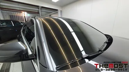 BMW 5시리즈 레인보우 i90블랙 비반사비금속 썬팅의 최강성능 서울 강서구 마포구 은평구 서대문구 수입차 썬팅 신차패키지 전문점 더모스트 / 고양, 일산, 파주, 은평