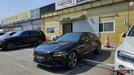 제네시스G70 은평구 신차패키지 썬팅 전문점 더모스트 레인보우VS100 썬팅 이제 V90 말고 프리미엄 VS100썬팅으로 시공 은평구 녹번동에서 맡겨주셨습니다 / 고양, 일산, 파주, 은평