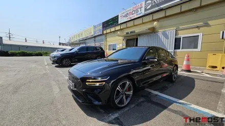 제네시스G70 은평구 신차패키지 썬팅 전문점 더모스트 레인보우VS100 썬팅 이제 V90 말고 프리미엄 VS100썬팅으로 시공 은평구 녹번동에서 맡겨주셨습니다 / 고양, 일산, 파주, 은평