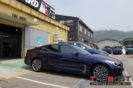 스팅어 블루 신차패키지 레인보우 IRIS V70 신차썬팅,레인보우 바디핏 유리막코팅,은평서대문마포상암강서가재울신차패키지썬팅,향동행신고양일산삼송원흥신차패키지썬팅 / 고양시 화전동