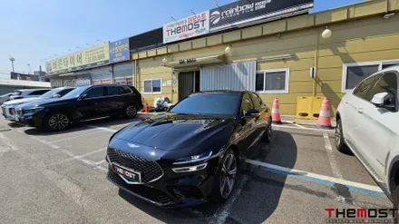 제네시스G70 은평구 신차패키지 썬팅 전문점 더모스트 레인보우VS100 썬팅 이제 V90 말고 프리미엄 VS100썬팅으로 시공 은평구 녹번동에서 맡겨주셨습니다 / 고양, 일산, 파주, 은평
