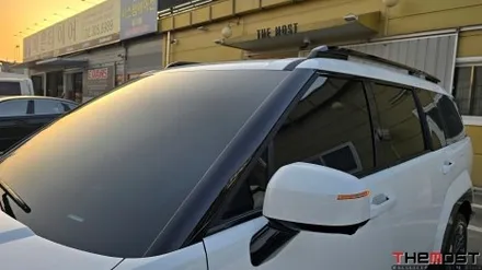 싼타페MX5하이브리드 솔라가드볼텍스IR썬팅 신차패키지 승차감개선하체보강을 한번에 최고등급MS폴리머 휠하우스방음  고양일산덕양구 더모스트 신차패키지 스테빌라이저 울트라레이싱 / 고양시 화전동