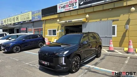 고양시 일산 더뉴 팰리세이드 블랙에디션 더모스트 신차패키지4 신차검수 레인보우VS200썬팅 MS폴리머언더코팅 휀더방음방진 유리막코팅 팰리세이드전문점 인천강화도에서 맡겨주셨습니다 / 고양시 화전동