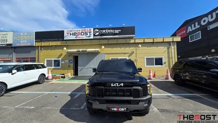 고양시덕양구지축동 기아 타스만 레인보우 레전드그레이스썬팅으로완성 더모스트신차패키지2 최고급 비반사블랙썬팅 유리막코팅 유리발수코팅 PPF / 고양시 화전동