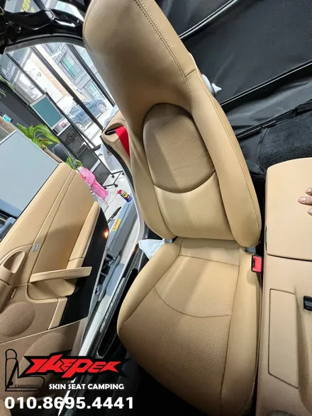 포르쉐 카이맨 순정베이지 색상 실내작업 / 카스킨 / 카인테리어 / 카시트 / 카커스텀 전문 더퍼 THEPER / 중랑구, 동대문, 광진구, 성동구