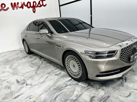 제네시스 G90 루프스킨과 크롬부분랩핑으로 더욱 고급차 느낌을 강하게 / 제네시스 / G90 / 청라,인천,부천