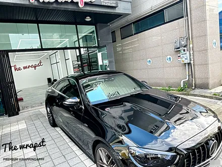 인천랩핑 벤츠 E53 AMG 쿠페 고광도 고광택 텍랩 얼티메이트 블랙으로 도장보다 뛰어난 광도로 전체랩핑 시공을 했습니다 / 청라,인천,부천