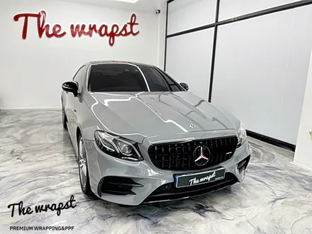 인천 청라랩핑 벤츠 E220d 쿠페 락그레이 컬러(시멘트)로 전체랩핑, 크롬죽이기 시공 후기 / 청라,인천,부천
