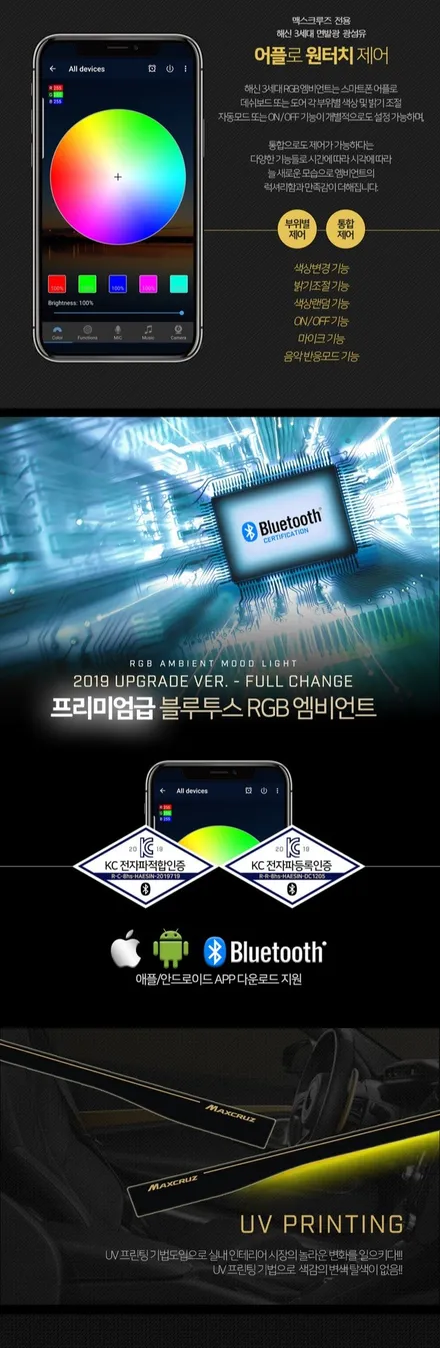대구엠비언트,싼타페더프라임 해신RGB엠비언트라이트,원터치윈도릴레이시공 / 대구, 구미
