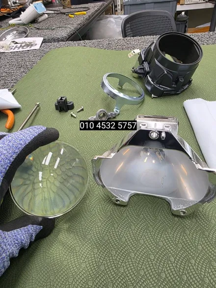 대구 달서구 더뉴맥스크루즈 변환빔광도미달 정기검사 불합격 반사판크리닝 프로젝션렌즈 크리닝으로 해결 오스람hid벌브교체 / 대구, 구미