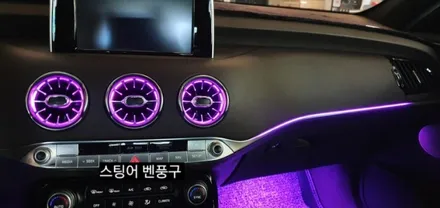 대구 스팅어벤풍구 엠비언트&순정데쉬보드하단엠비언트이식&풋등 / 대구, 구미