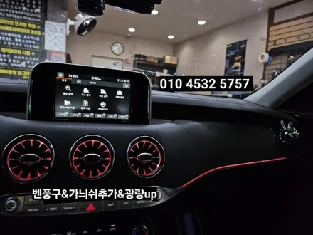 스팅어 하단가늬쉬 순정엠비언트 교체&광량업 시공 / 대구, 구미