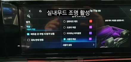 대구 더뉴그랜저 순정엠비언트 없는차량 순정무드램프 활성 비노출 엠비언트 / 대구, 구미