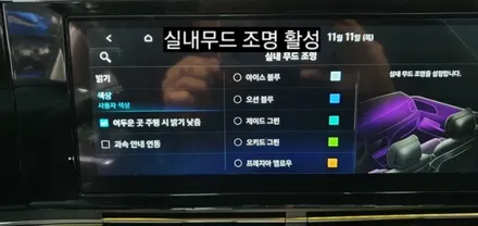 대구 더뉴그랜저 순정엠비언트 없는차량 순정무드램프 활성 비노출 엠비언트 / 대구, 구미