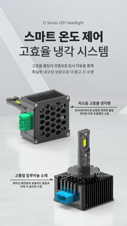 아우디Q5 브라보D1/D3 LED 라이트 광량업그레이드D3S HID용LED전조등 / 대구, 구미