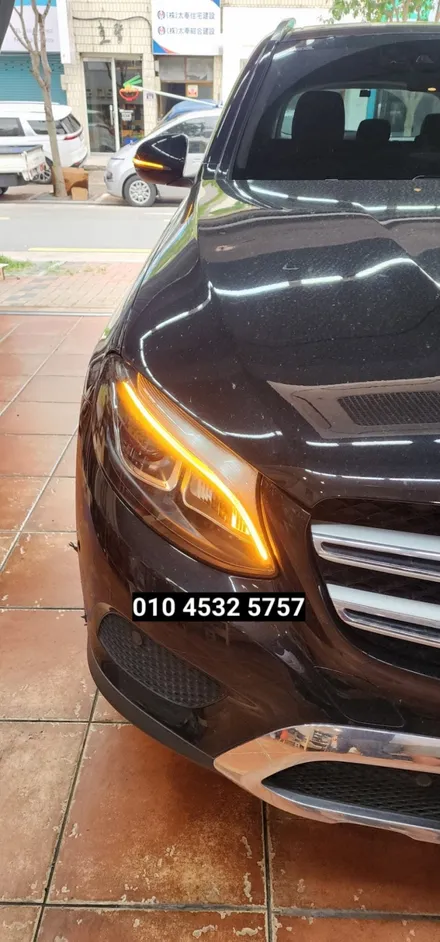 벤츠 GLC220d X253 헤드램프 깜빡이 분홍색(핑크빛)점등수리 / 대구, 구미