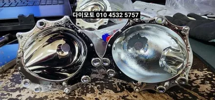 대구 싼타페dm 맥스크루즈 라이트반사판 크롬증착교체 필립스HID벌브교체 / 대구, 구미