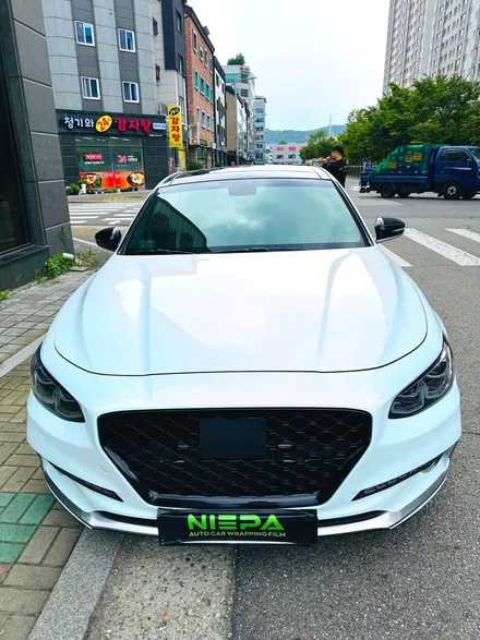 그랜져 ig 전체랩핑 ( 화이트 레드펄 ) / 시흥시 목감동