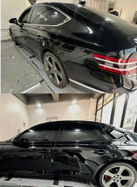 제네시스 g80 전체 크롬죽이기 + 스모그 필름 / 시흥시 목감동