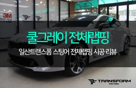일산 자동차튜닝 스팅어 쿨그레이 전체랩핑 시공과정 / 고양시 덕이동