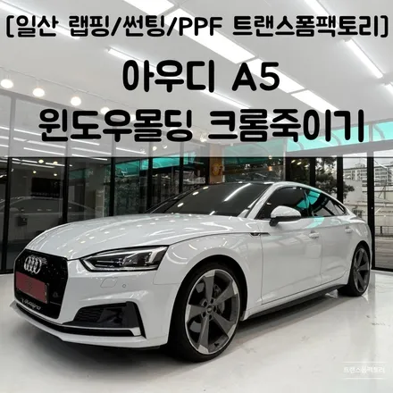 아우디A5 크롬죽이기 창문크롬랩핑 일산 트랜스폼팩토리에서 했어요 / 고양시 덕이동