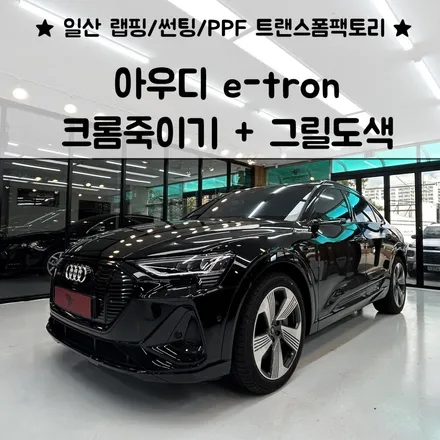 일산랩핑 트랜스폼팩토리에서 아우디 e트론 크롬죽이기 그릴도색까지 한번에 했어요 / 고양시 덕이동