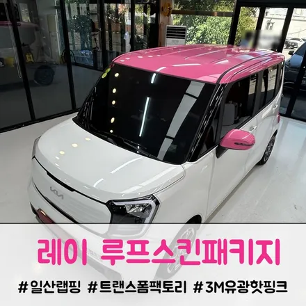 일산랩핑 트랜스폼팩토리에서 레이 루프스킨 핫핑크로 사랑스럽게 변신! / 고양시 덕이동