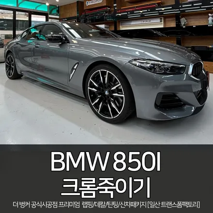 bmw 850i 창문+사이드미러 크롬죽이기 / 일산 파주랩핑 트랜스폼팩토리 / 고양시 덕이동