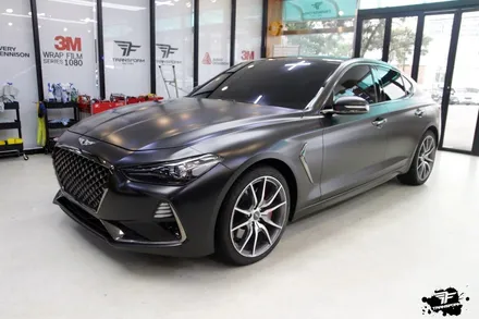 제네시스g70 사틴블랙 전체랩핑 시공의 모든 것 / 고양시 덕이동
