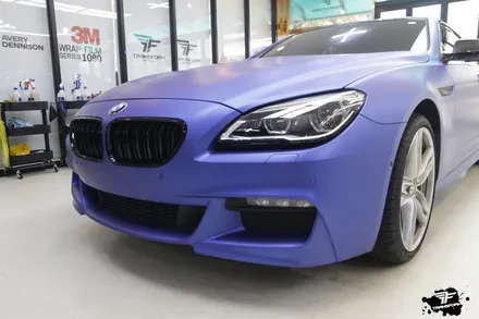 bmw 640d 브릴리언트 블루 매트 메탈릭 전체랩핑으로 시선강탈!! / 고양시 덕이동