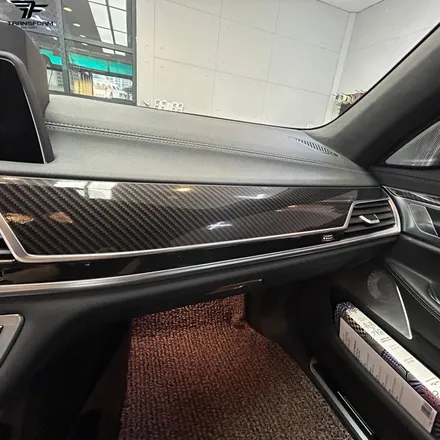 [자동차 랩핑 전문] bmw 7시리즈 실내 우드 랩핑 / 트랜스폼팩토리 / 고양시 덕이동