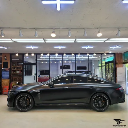 [일산 전체랩핑 전문] 벤츠gt 63 amg 사틴블랙 전체랩핑 / 고양시 덕이동